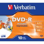 Verbatim DVD-R 4,7GB 16x JC 10er Printable 