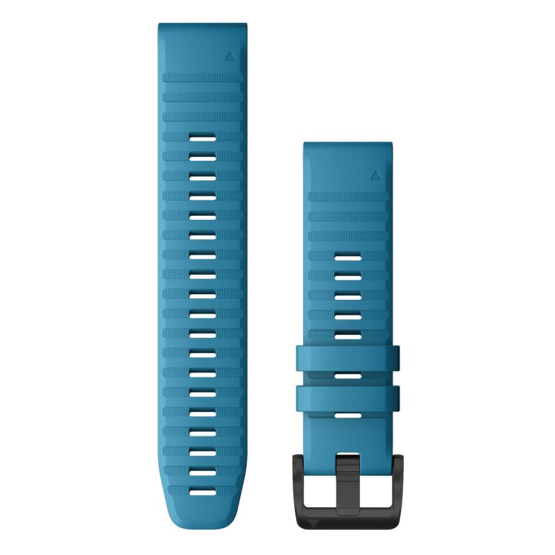 Garmin Quickfit Band 22mm Silikon lichtblau schwarz 