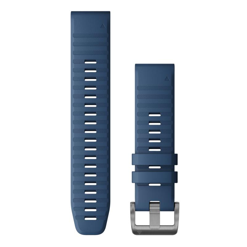 Garmin Quickfit Band 22mm Silikon königsblau Stahl 