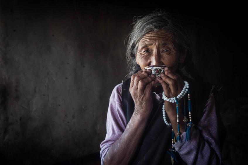 The Tibetan old lady 