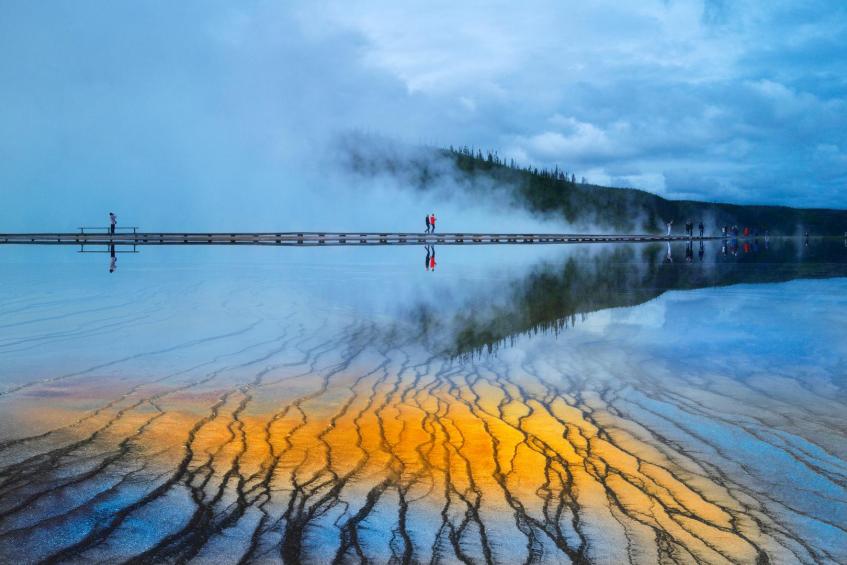 The Yellowstone hot springs 