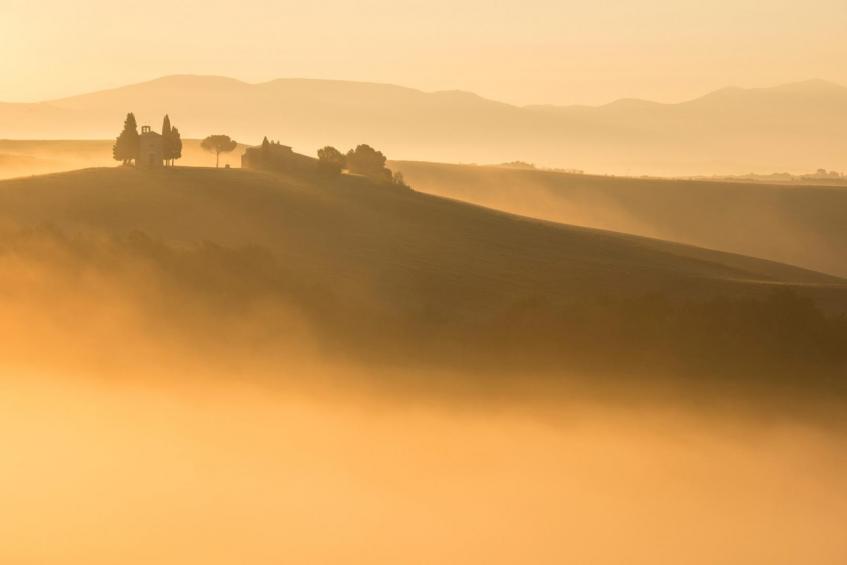 Fog over Val D'orcia 
