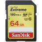 SanDisk SDXC 64GB Extreme V30 UHS-I U3 Class 10 150MB/s  - Thumbnail 1