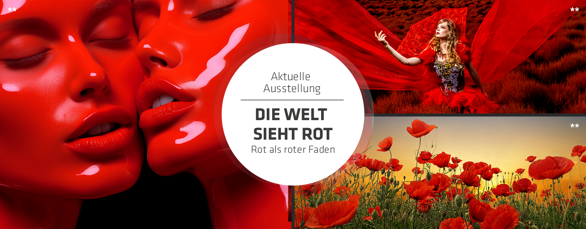 Die Welt sieht Rot. Rot als roter Fadem. Aktuelle Ausstellung von 2.8.2024 bis 29.9.2024